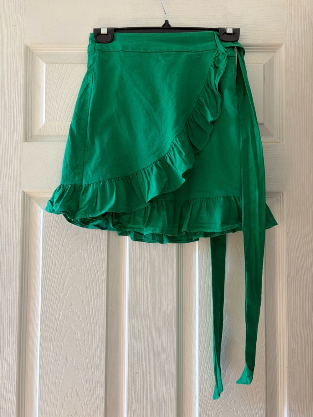 Lulus Emerald Green Ruffle Wrap Skirt